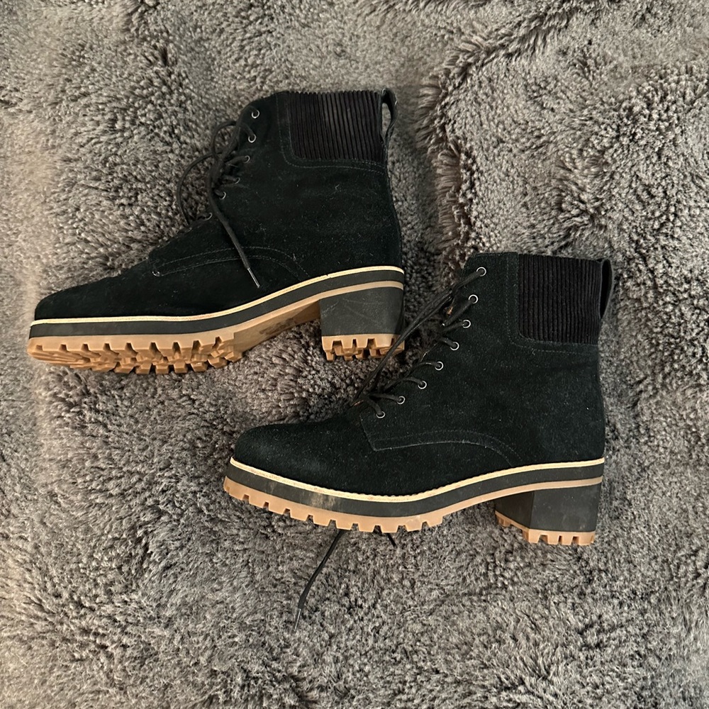 Madewell Lace Up Suede Boots